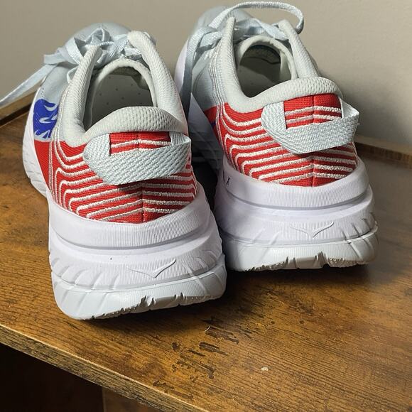 Hoka Women's Running Shoes - White and Red - Picture 6 of 11